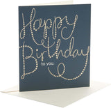 Golden Stars Happy Birthday To You Greeting Card