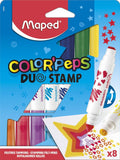 Maped Color’Peps Duo Stamp Pens – 8 Pack of Double-Ended Colouring & Stamp Markers