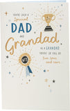 UK Greetings Father's Day Card for Dad/Grandad - Blue & Gold Design