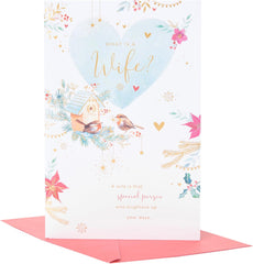 UK Greetings Christmas Card for Wife - Heartfelt Design