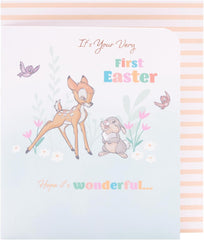 Disney 1st Easter Card for Baby Boy/Girl – Adorable Bambi & Thumper Design