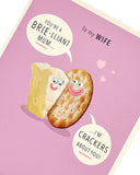 Funny Brie Design Wife Mother's Day Card