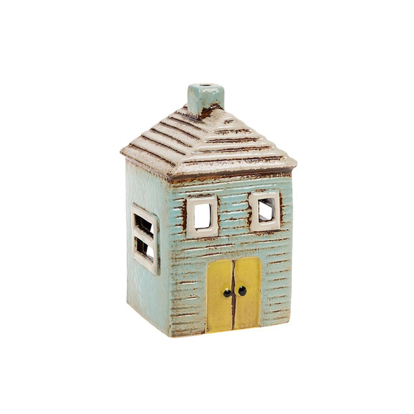 Village Pottery Blue House Tealight