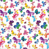 Butterflies Wrapping Paper 2 Sheets & 2 Tags