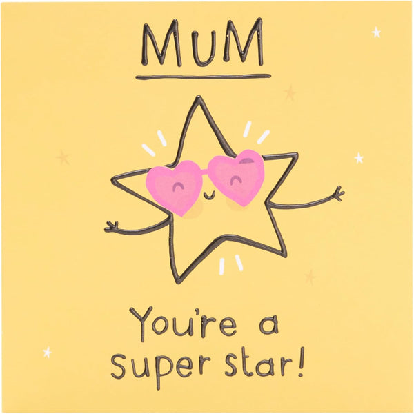 UK Greetings Mother's Day Card for Mum - You're a Super Star Design