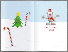 Crackers Extra-Special Granddaughter Funny Cat Christmas Greeting Card