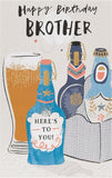 Happy Birthday Beers Brother Birthday Card
