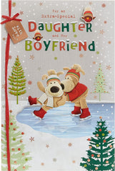 Boofle Ice Skating Daughter & Boyfriend Christmas Card