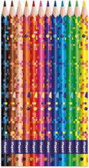 Pixel Party Coloured Pencils – 12 Pack | Bright Colouring Set for Kids & Creative Projects