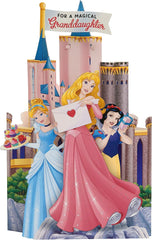 Disney Princess Granddaughter Build Your Own Castle and Includes Stickers! Birthday Card