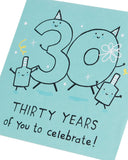 UK Greetings 30th Birthday Card for Him/Her/Friend - Blue Design