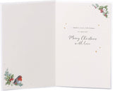 UK Greetings Christmas Card for Mum & Dad - Festive Wreath Design