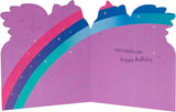 4 Year Old Girl Unicorn Birthday Card