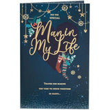UK Greetings Christmas Card for the Special Man in My Life - Gold Lettering Design,Multi,165 mm x 254 mm