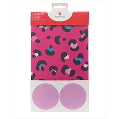Pink Leopard Print Gift Wrap Pack Contains 2 Sheets & Tags Wrapping Paper
