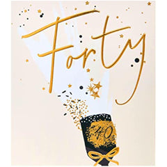 UK Greetings 40th Birthday Card - Happy 40th Birthday Card - Celebration Birthday Card, 737307-0-1, Multi