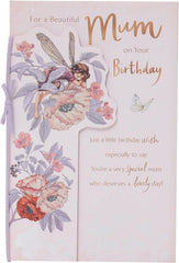 Floral Fairy Design Mum Birthday Card