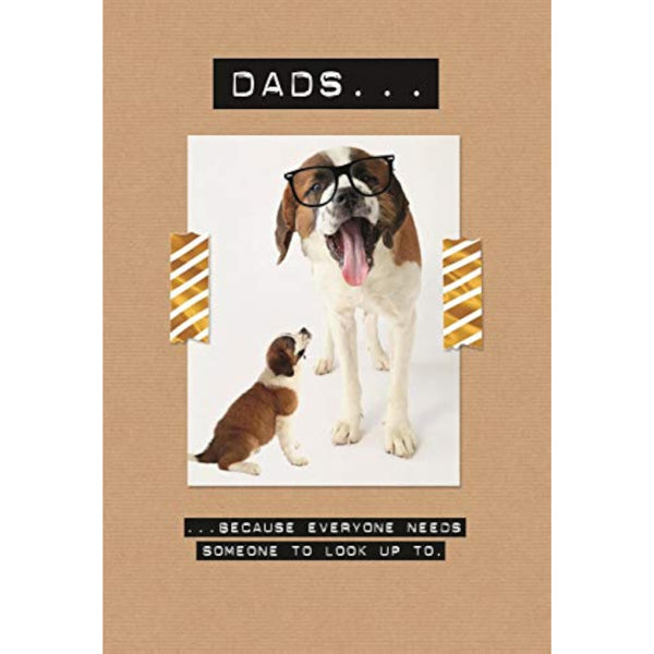 Hallmark Dads Father's Day Card Funny Dog and Puppy