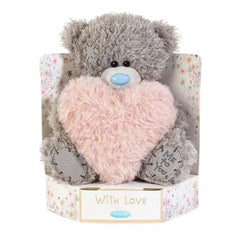 Bear 7" Fluffy Heart Plush