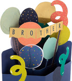 3D Birthday Card for Brother – Colourful Balloons & Bunting Design