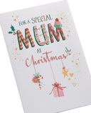 UK Greetings Christmas Card for Mum - Hanging Ornaments Design
