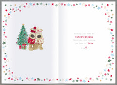 Two Boofles stood with their arms out-Son & Partner Christmas Card