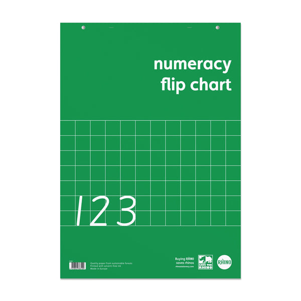 Rhino A1 Educational Numeracy Flipchart Pad 30 Leaf S50/B (Pack 5) - RENFC-2