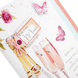 Prosecco & Glasses Mother’s Day Card – Classic Lucy Cromwell Design for Mum