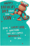 UK Greetings Father's Day Card from Your Son - Funny Monkey Design
