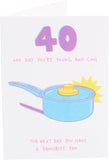 UK Greetings 40th Birthday Card for Her/Friend - Favourite Pan Design