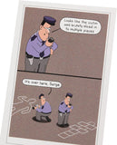 Funny Police Design Friend Birthday Card