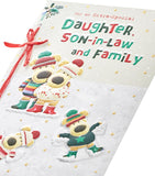 Boofle Embellished Daughter & Son-In-Law & Family Cute Christmas Greeting Card
