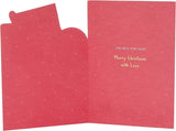 Teddy Bear with Present Design Godson Christmas Card