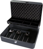 Cathedral Products | "The Ultimate Cash Box" with Foam Lining and Cantilever Coin Tray - Black