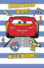 Disney Lightning Mcqueen Birthday Greetings Card for Boys