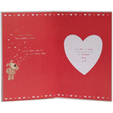 Boofle One I Love Valentine's Day Card With Envelope - Cute Design with Boofles & Large Lettering, 165mm x 254mm