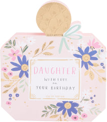 UK Greetings Birthday Card for Daughter - Perfume Bottle Shaped Design