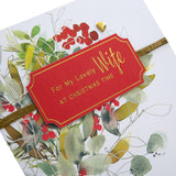 Hallmark Boxed Christmas Card for Wife - Classic Seasonal Foliage Design