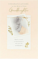 Gold Foil Details New Granddaughter Congratulations Card