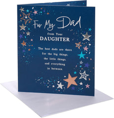 UK Greetings | Birthday Card for Dad from Daughter Starry Design