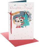 Boofle Embellished Daughter & Fianc� Boofle Cute Christmas Greeting Card