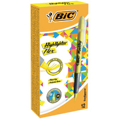 Bic Highlighter Flex Yellow PK12