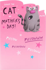 Funny Mother's Day Card from The Cat – Cute Cartoon Design for Cat Lovers