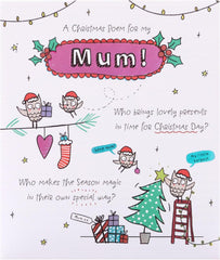 Christmas Card for Mum - Doodle Poem Design