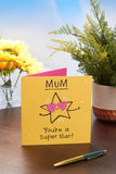 UK Greetings Mother's Day Card for Mum - You're a Super Star Design