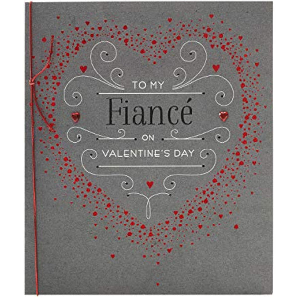 Fianc� Valentines Day Card With Envelope - Red Heart Design
