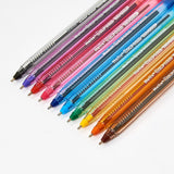 TriGrip Ballpoint Pens - Assorted Colours Pack of 10 | Comfortable Grip for Smooth Writing