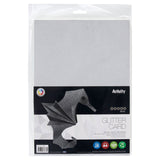 A4 250gsm Glitter Card 10 Sheets - Silver
