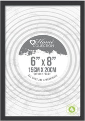 Black Nouveau 6x8" Photo Frame – Simple Styrene Frame for Stylish Display