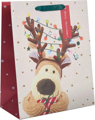 Boofle Large Gift Bags for Him/Her/Friend - For Christmas - Cute Design